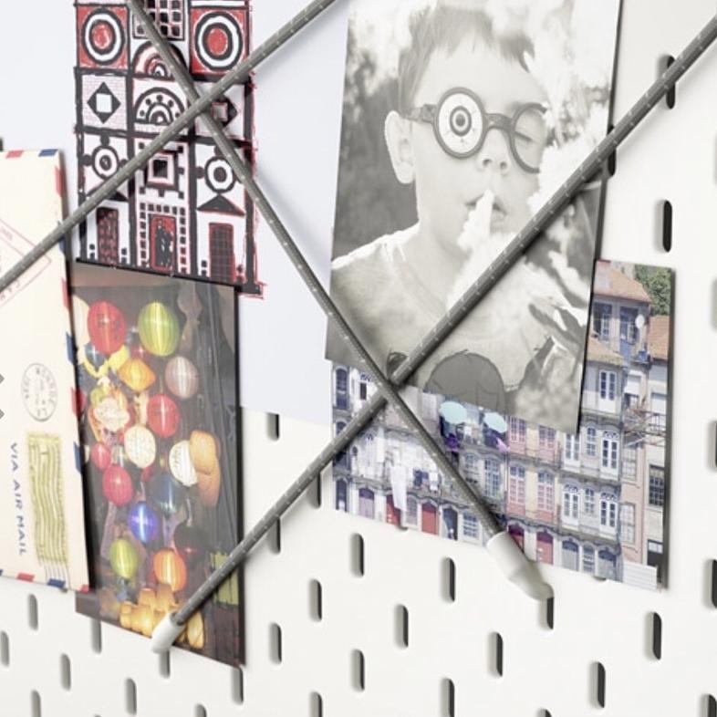 Skadis Connector Konektor Aksesoris Papan Memo Berlubang Dinding Pegboard