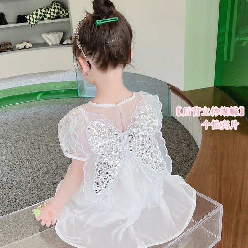 [PRINCESS KESLI] SIZE(90-140) Dress Pesta Kupu-kupu Anak Perempuan Dres Anak Cewek 1-8tahun kado Ulth anak Perempuan