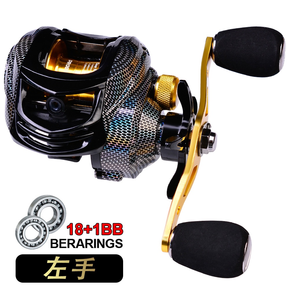 Reel Pancing 18 + 1bb Rasio 7.2: 1 Max Drag 10kg Untuk Outdoor