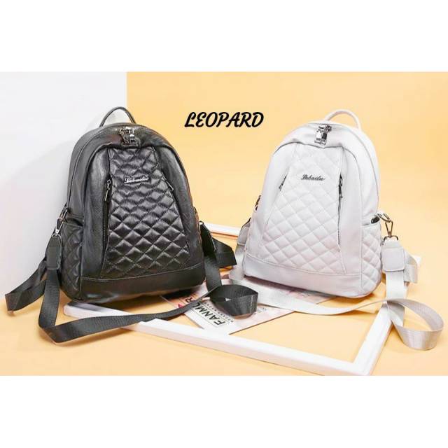 TAS RANSEL BESAR WANITA BACKPACK SEKOLAH MAIN MALL KULIAH KERJA KULIT SINTETIS CHANNEL ModEL IMPORT