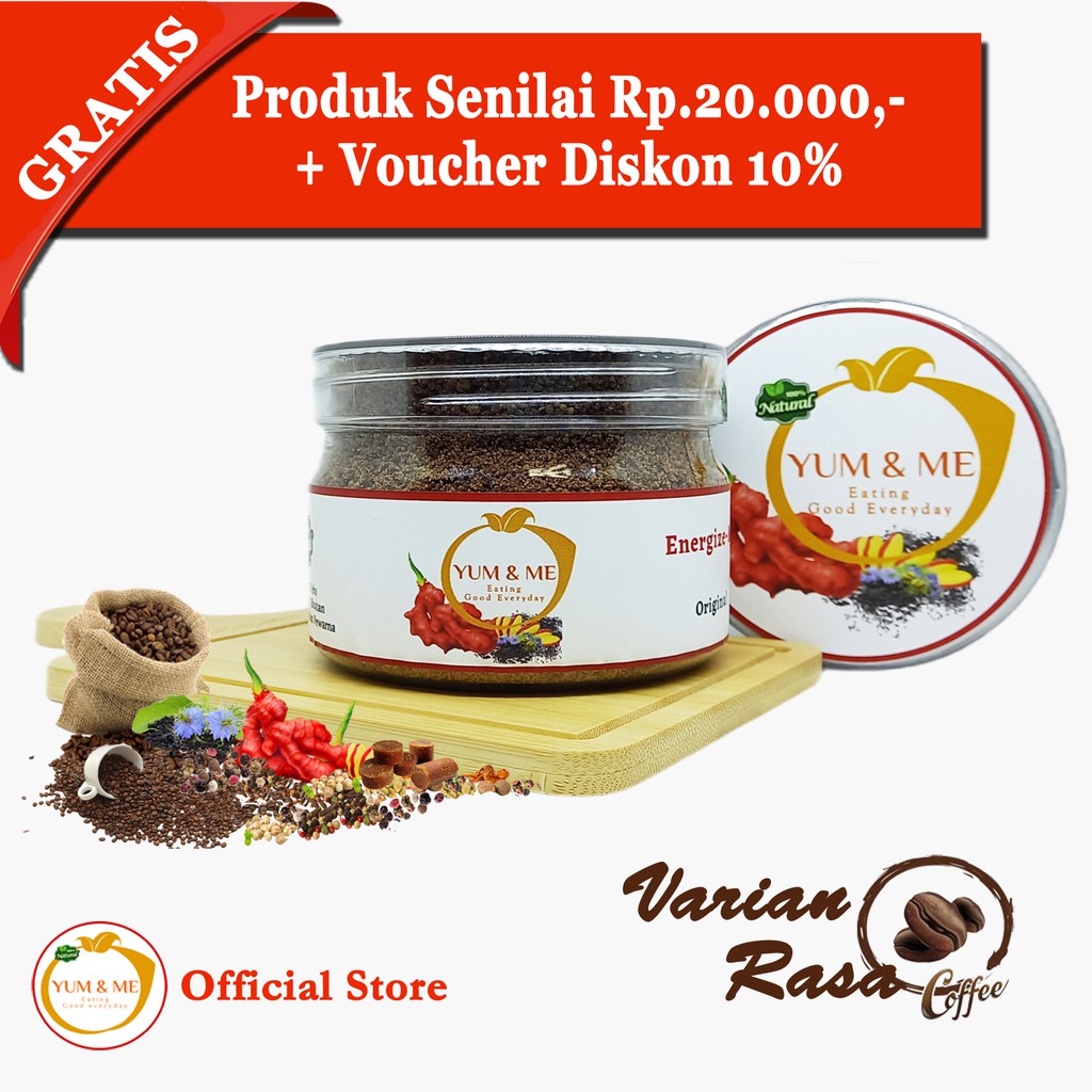 

Jahe Merah Asli + Habbats + 100% Gula Aren Lebih Sehat Tanpa Campuran Gula Pasir / KOPI / 225 g