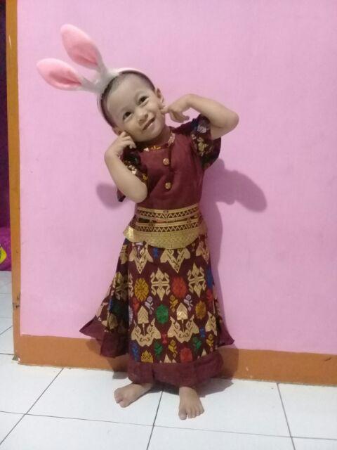 Qnunbatik Sarimbit/couple Batik Anak Dress/kemeja Santika Prodo