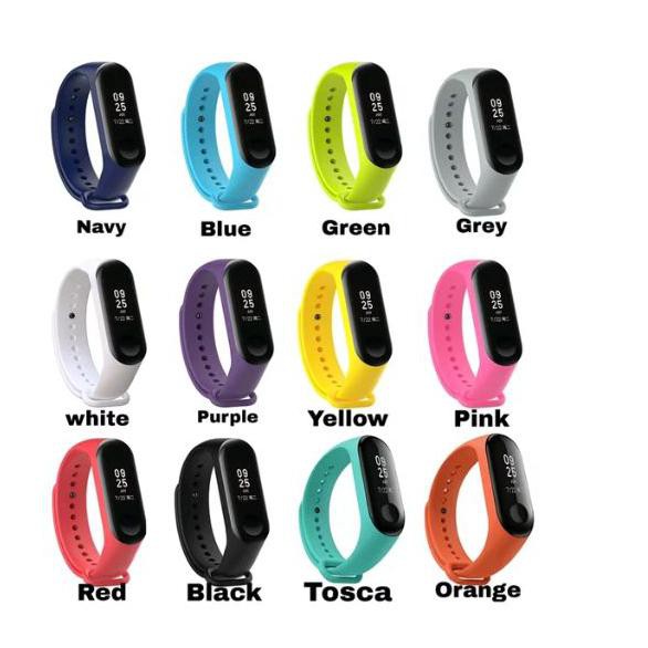 XIAOMI MIBAND 4 STRAP - MI BAND 4 STRAP SILICON - CASE MI BAND 4 - BIRU 2807