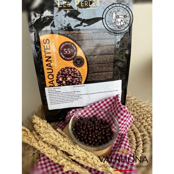 

Valrhona Dark chocolate CRUNCHY PEARLS 55% 100gr