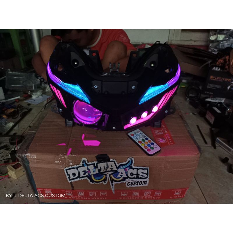 Projector HID Vario 125/150 l Custom Headlamp Honda Vario 2015 - 2018 l Projie hid & Lampu Alis Vari