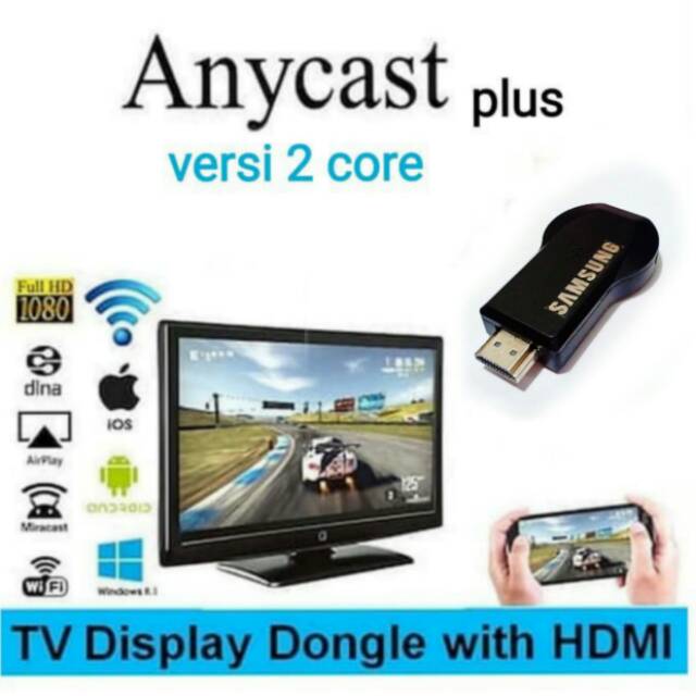 Hdmi tv led samsung anycast mirascreen dongle wifi nirkabel layar smartphone android