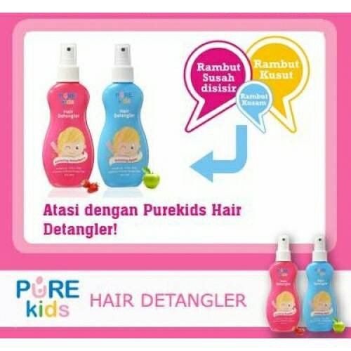 Pure Kids HAIR DETANGLER 200ml Spray Rambut Anak Anti Kusut 200 ml