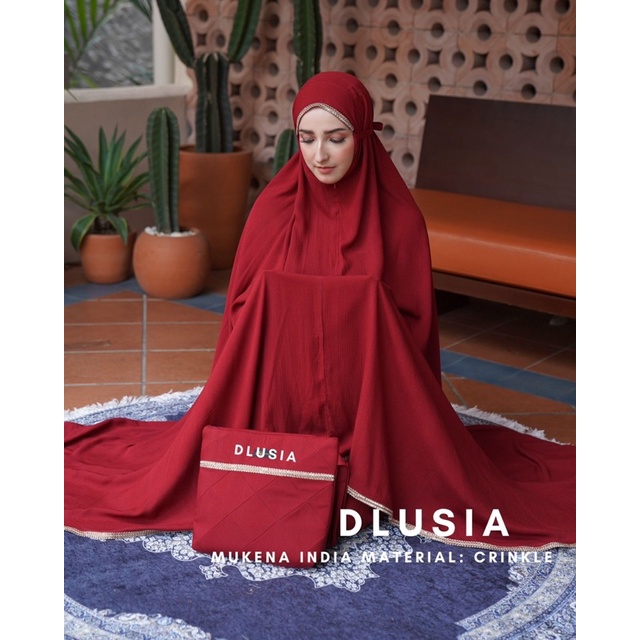 Mukena Arab DLUSIA INDIA Crinkle Jumbo Mukena Mewah Dewasa