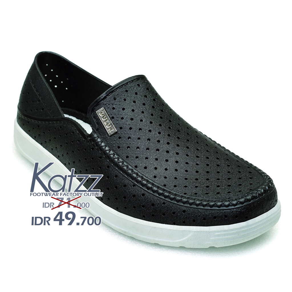 ORIGINAL Katzz - Sepatu Pantofel Karet Pria Hitam putih - Sepatu Karet Pria - Sepatu Kerja warna