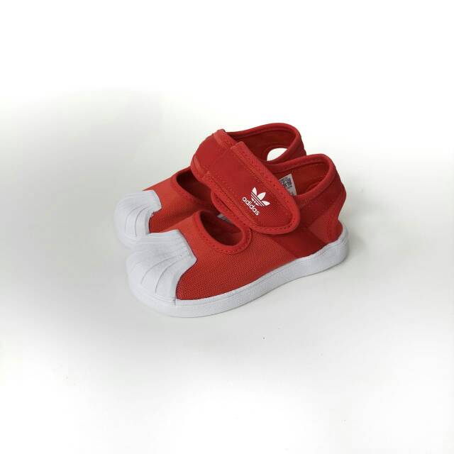 ADIDAS SANDAL SUPERSTAR 360 KIDS FADE RED WHITE ORIGINAL