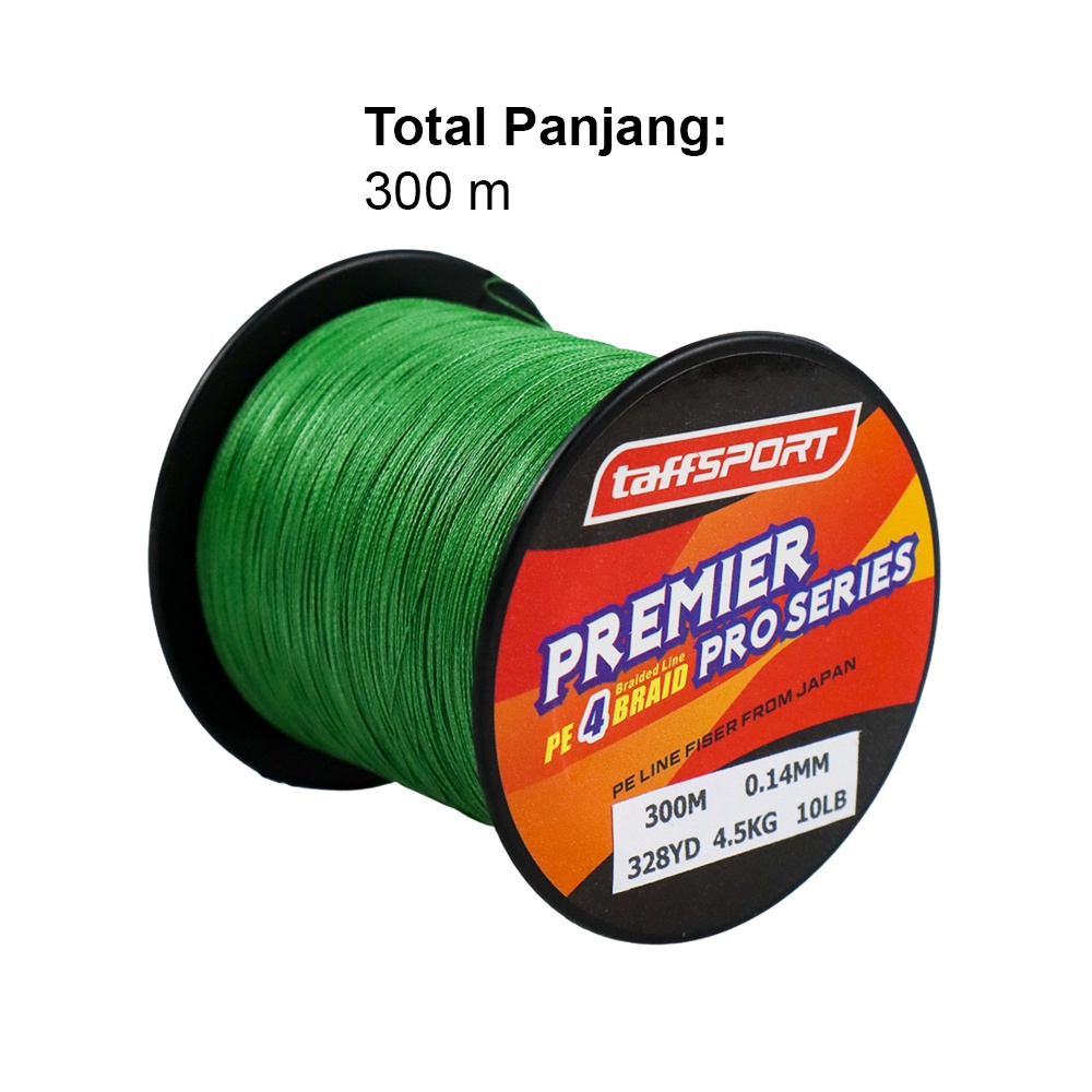 Benang Pancing Premier Pro Series Braided Thick 0.14mm 300 Meter - Green