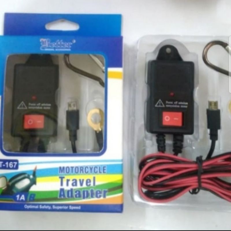 Charger Aki Motor BETTER BT-167 / Charger Hp Dari Aki Motor..