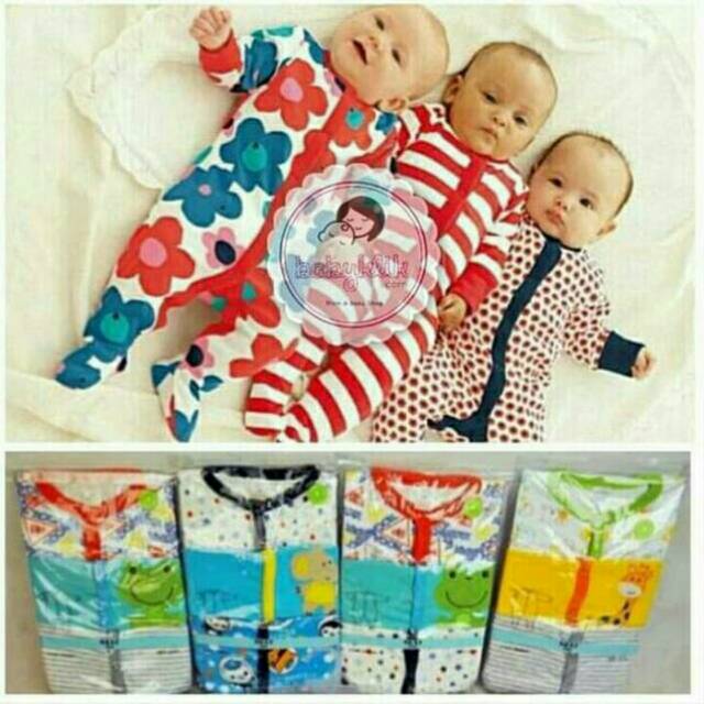 Sleepsuit 3in1 / sleepsuit baby 3pcs / sleepsuit tutup kaki