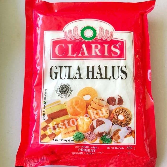 

250gr GULA HALUS CLARIS MERAH tepung gula bubuk claris