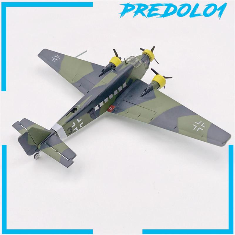 (Predolo1) Miniatur Diecast Pesawat Terbang Ju-52 Skala 1: 144 Bahan Alloy Dengan Stand