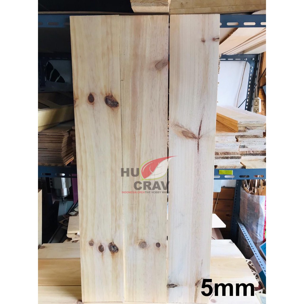 Tebal 5mm Rak Papan Kayu Ambalan Jati Belanda atau Kayu Pinus Tanpa Bekas Paku BARU Halus Sanding