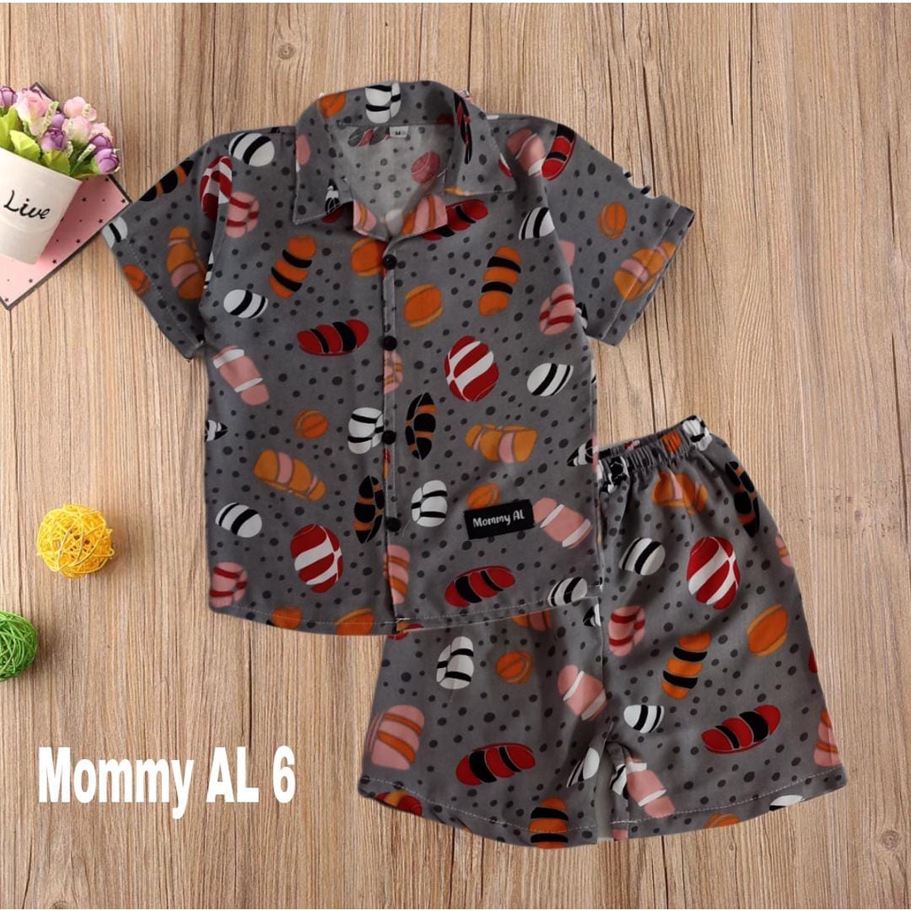 [MOMMY AL]SETELAN BAJU  RAYON ANAK 1-5 Tahun/PIYAMA ANAK/RAYON/OOTD