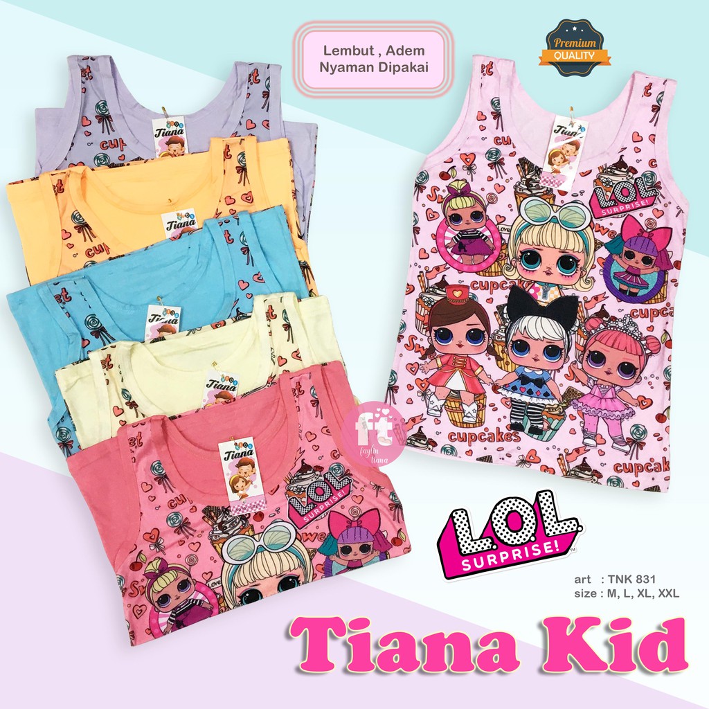 TIANA KIDS | Tanktop Anak / Atasan Anak / Singlet Anak / art TNK 831