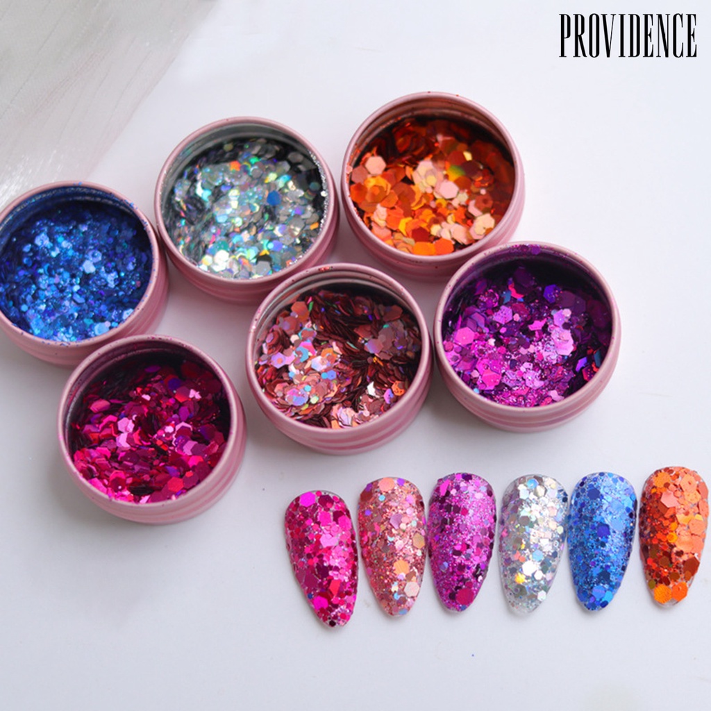 Payet Glitter Bentuk Segi Enam Ultra Tipis Untuk Dekorasi Nail Art Charms