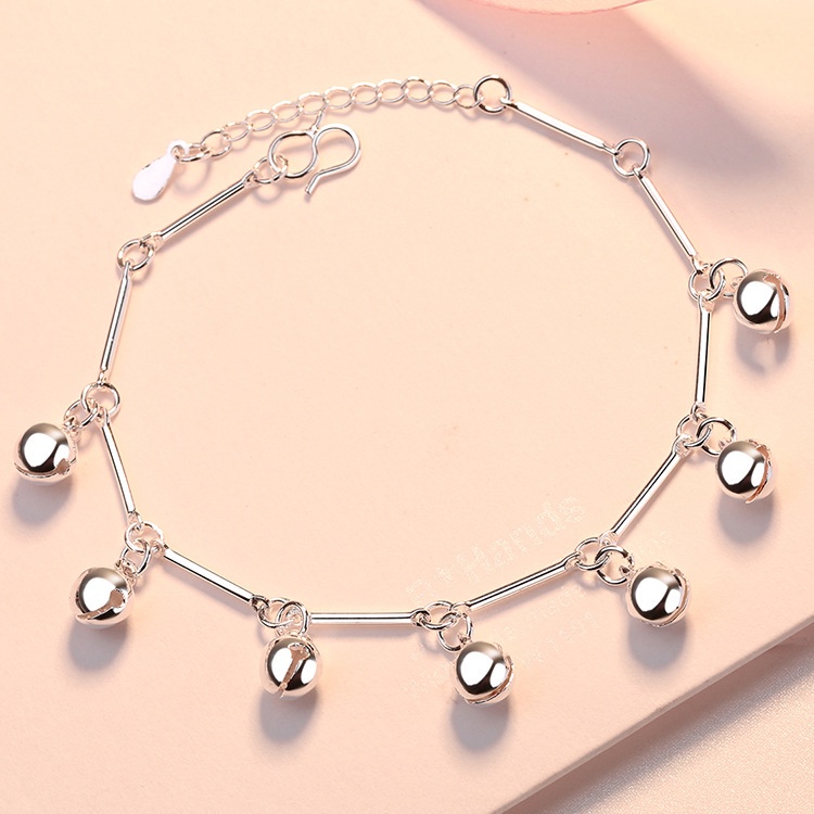 Gelang Perak Rumbai Fashion Tassel Silver Bracelet Charm Multilayer Heart Flower Cuff Bracelets Women Jewelry Accessories Gifts-4#