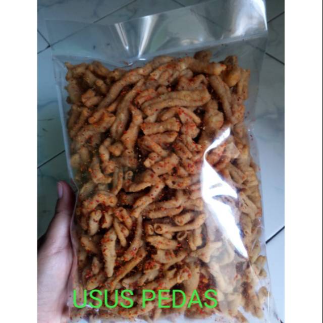 

Kripik usus pedas 250 gr