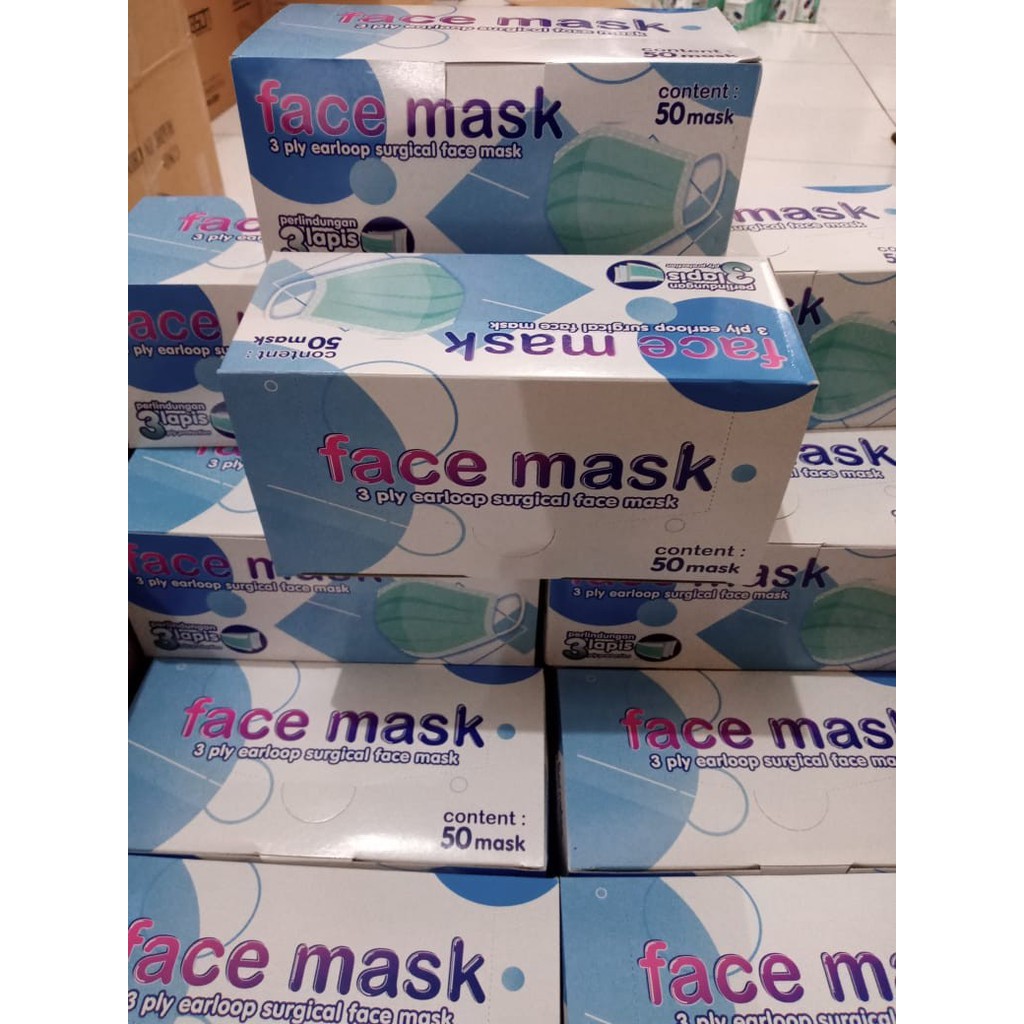 Face mask 3ply Earloop Surgical 1BOX