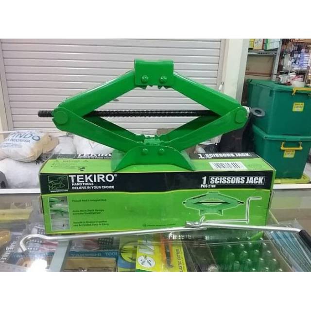 TEKIRO Dongkrak Jembatan 2 Ton Dongkrak Mobil 2 Ton Model Jembatan Gunting Scissor Floor Jack