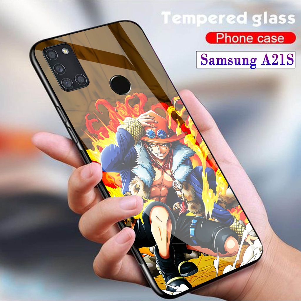 Softcase Glass Kaca SAMSUNG A21S - Case Hp Pelindung Handphone SAMSUNG A21S [ A58 ]