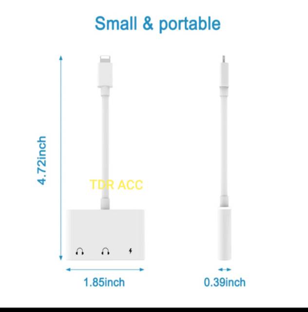 KONVERTER - CONVERTER - SAMBUNGAN AUDIO IPH 3 IN 1 JH010 LIGHTNING