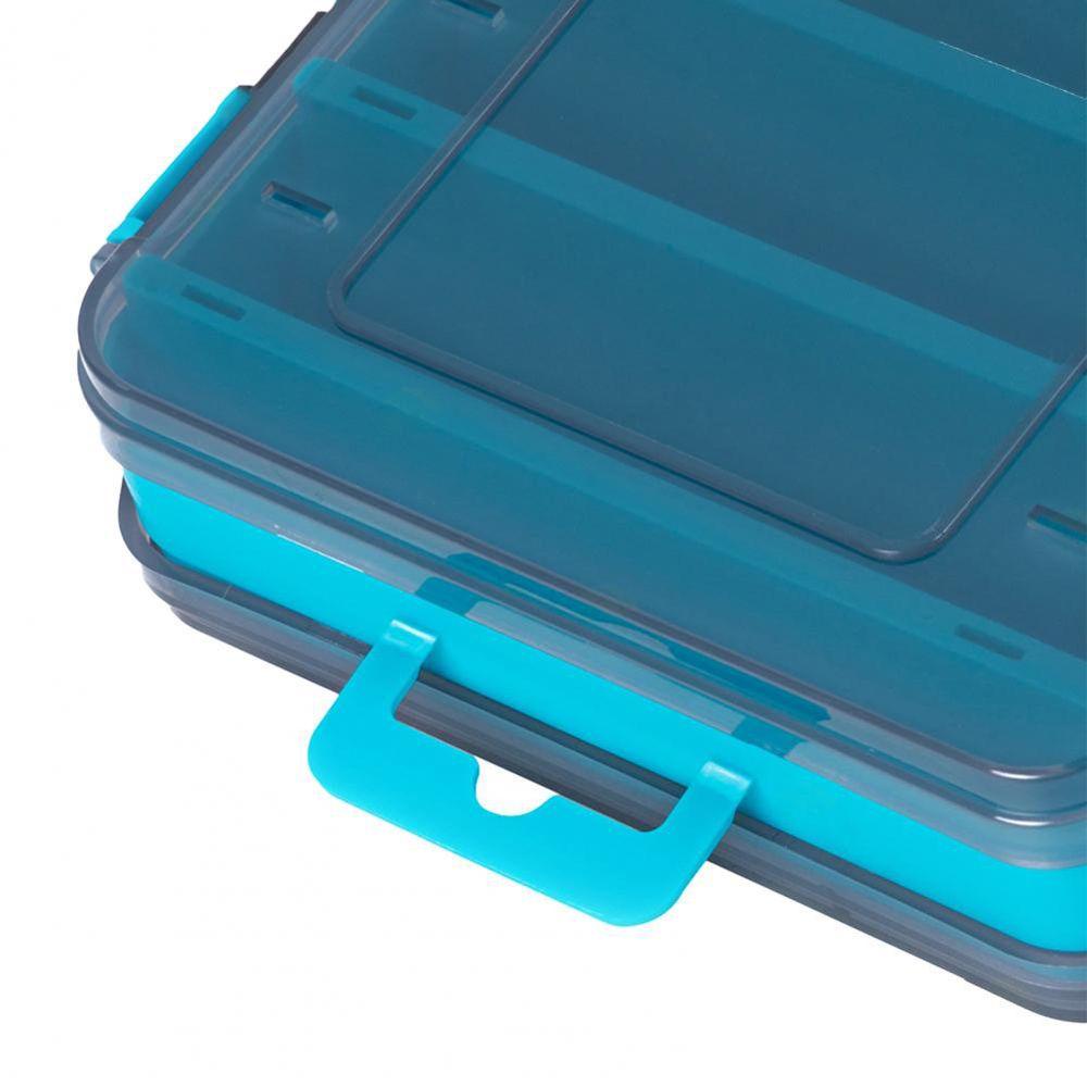Agustinina Fishing Tackle Box Kotak Umpan Aksesoris Perlengkapan Pancing Multifungsi 14kompartemen Dua Sisi Kapasitas Besar Kotak Penyimpanan Alat Perlengkapan Pancing Kotak Aksesoris Umpan