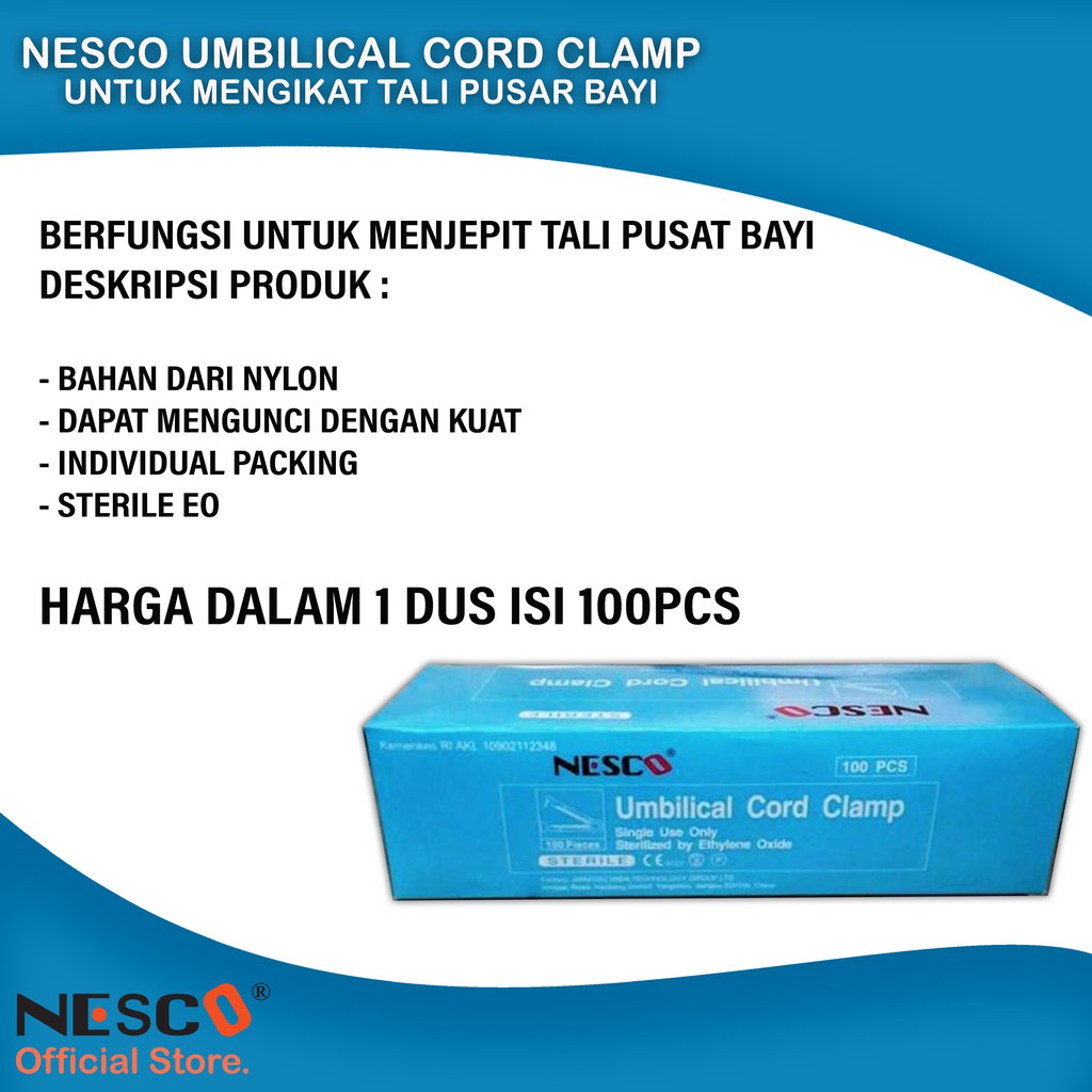 Nesco Umbilical Cord Clamp untuk mengikat tali pusar bayi