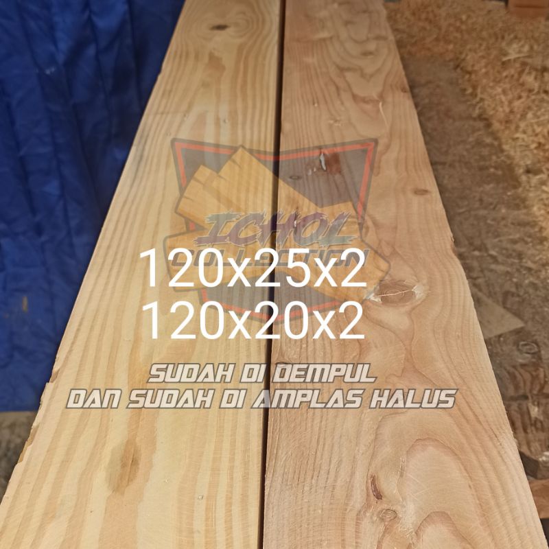 papan ambalan  / papan sambung kayu jati belanda 120x20/25x2