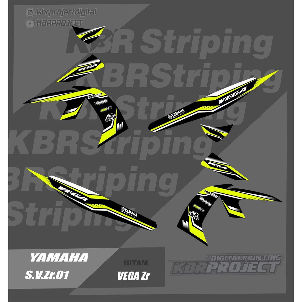 Decal Vega Zr : Cod Vega Zr Sticker Striping Motor Yamaha ...