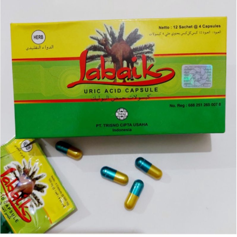 herbal asam urat labaik uric acid capsule
