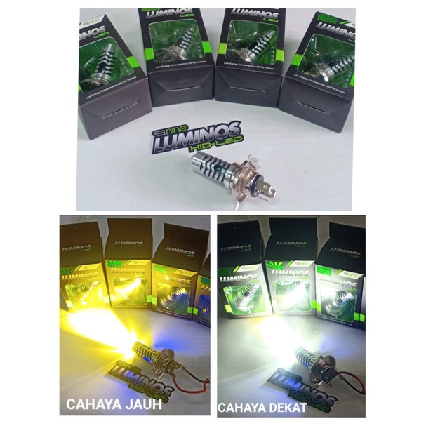 lampu LED/bohlam LED depan LS2 LASER 2 warna h4 dan h6 AC DC universal h4/h6 Vixion Byson mx king R1