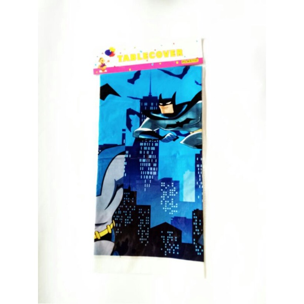 taplak meja plastik table cover plastik ulang tahun karakter BATMAN