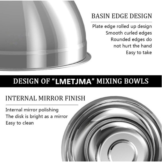KTCmart - Mixing Bowl 24 Cm - Mangkok Baskom Adonan Stainless Steel