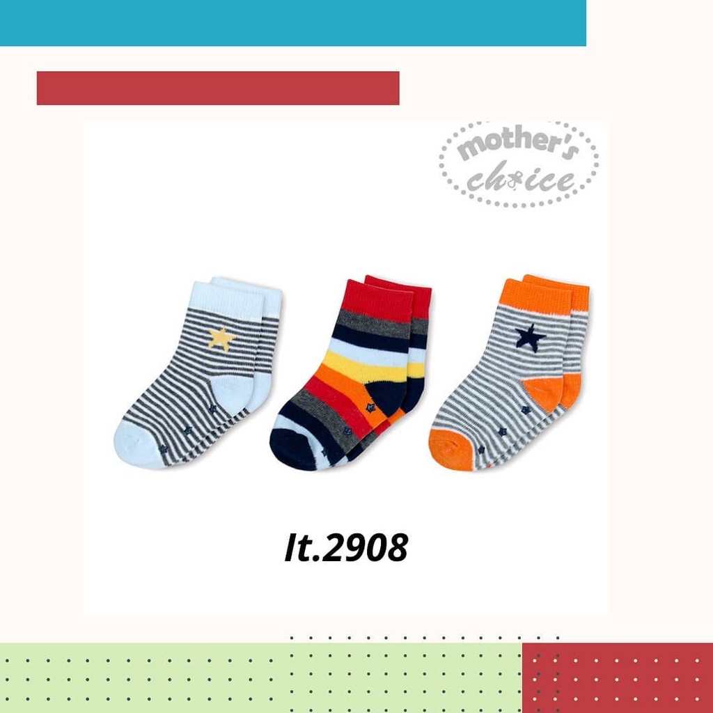 MOTHER'S CHOICE 3pcs socks kaos kaki anak