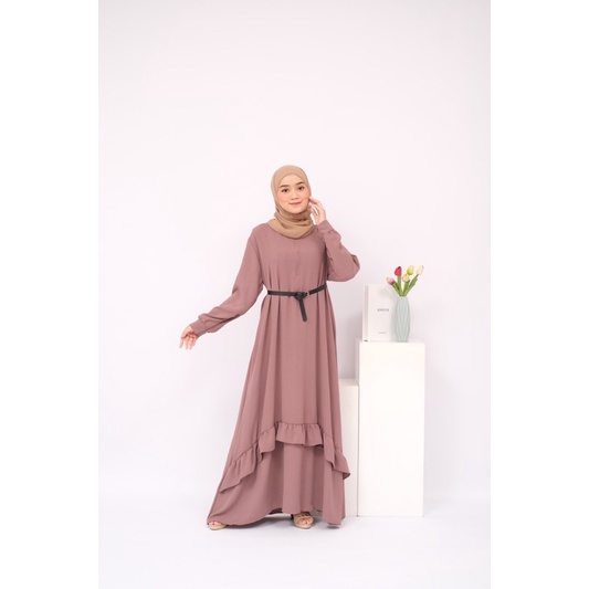 Rumaisha Dress | gamis crinkle airflow | crinkle airflow | crinkle | gamis muslim | gamis polos | dr