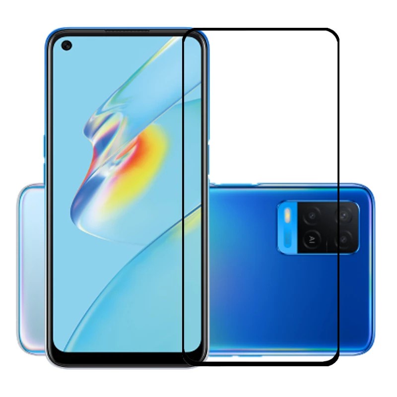 Oppo A74 4G Tempered Glass Kaca Bening 9D Full Layar Full Lem Anti Gores Tg Oppo A74 4G