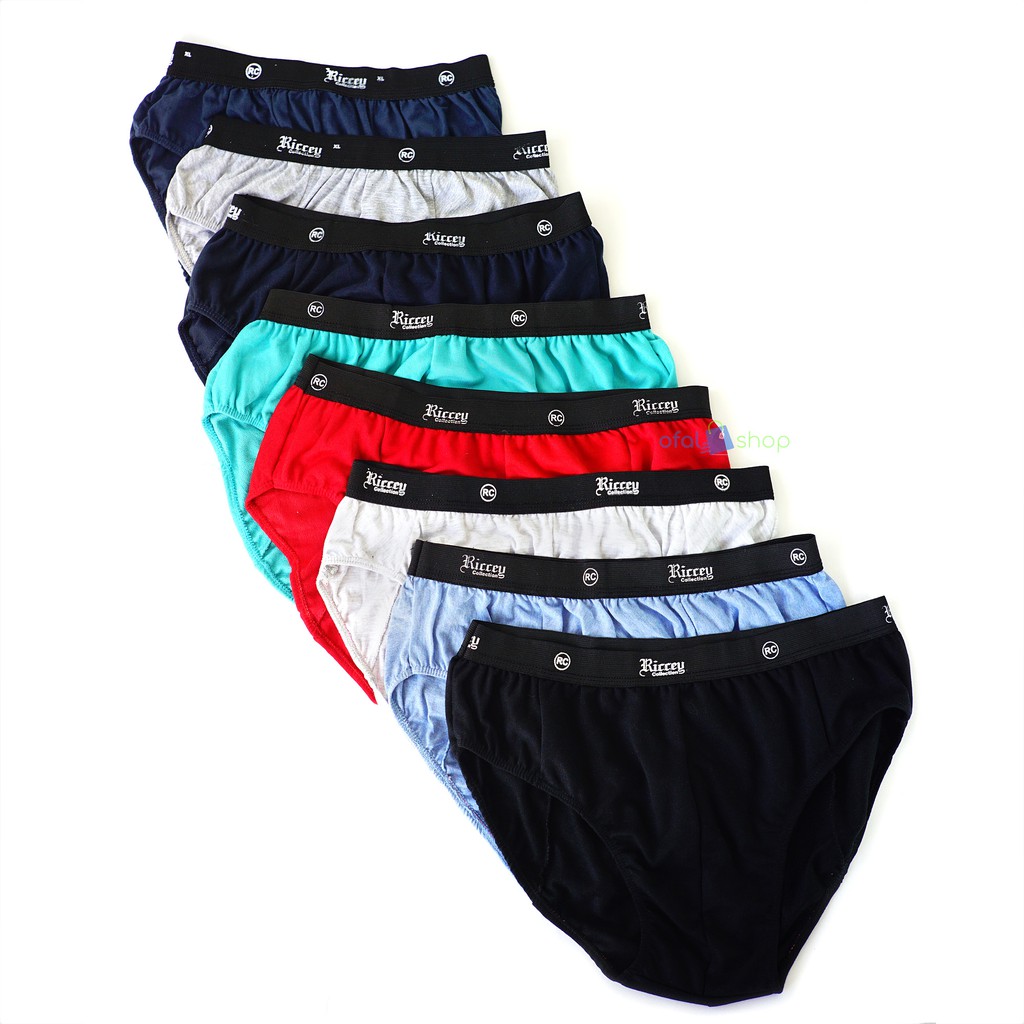 6 pcs celana dalam Pria Riccey big size Ready