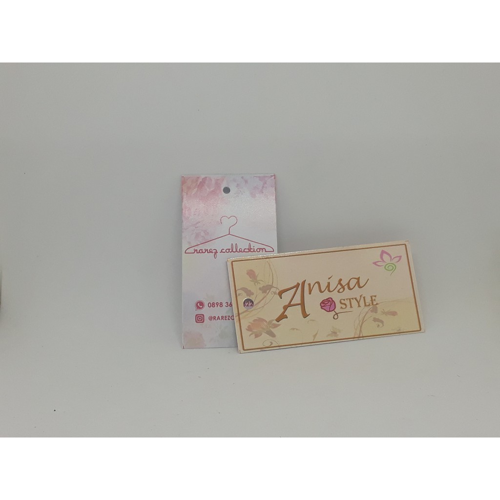 

Label / Hangtag merk untuk aneka ragam kaos, baju, jilbab, tas, dll Paket 500pcs Bebas Desain 6