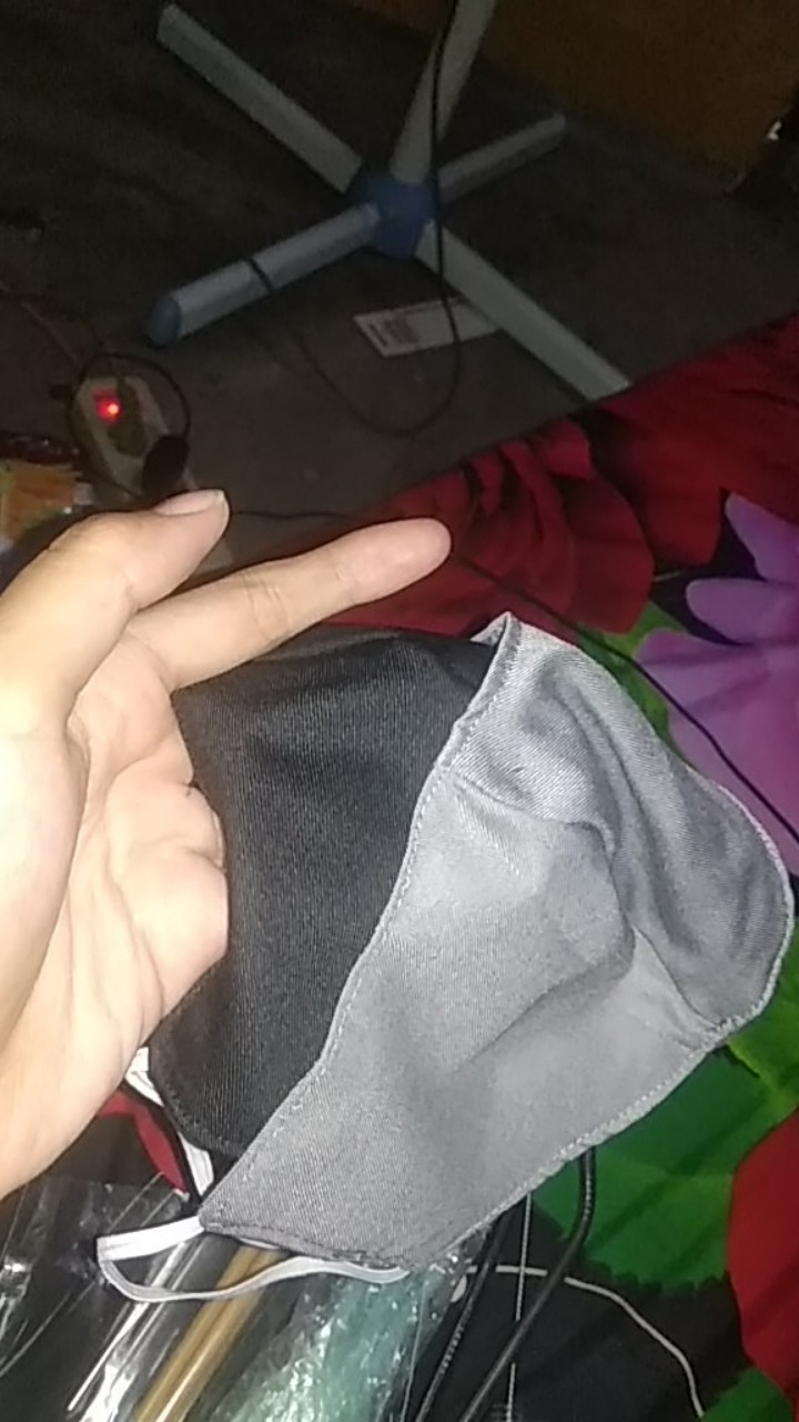 Masker Katun Polos 3ply Dan 2 Ply / Masker Motif Plain