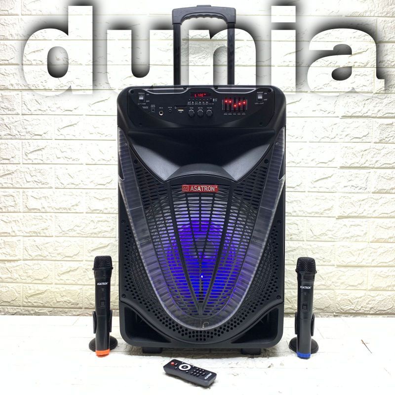 Speaker Portable Wireless Asatron Diamond HT 8873 UKM Original 15 inch Bluetooth