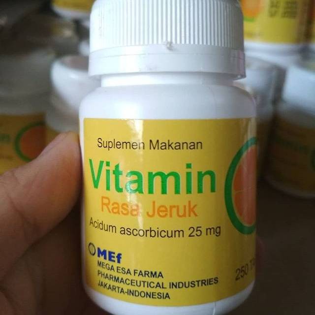 VITAMIN C 25MG 250'S isi 250 TABLET MEF (BOTOL) - Vit Daya Tahan Tubuh