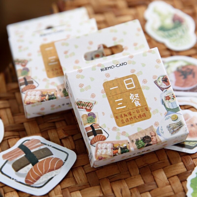 

[HARUMI] 46PCS JAPANESE FOOD STICKER Sticker DIY Diary Jurnal BUJO Planner Deco Scrapbook Sticker