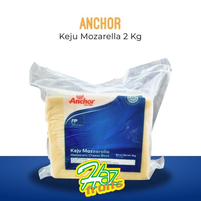 

Anchor Mozzarella Cheese / Keju Mozzarella Block - 2 KG