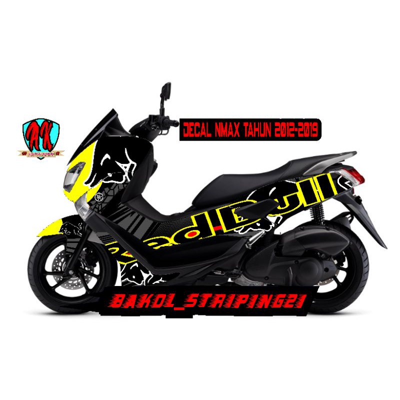 DECAL NMAX OLD FULL BODY MOTIF RED BULL