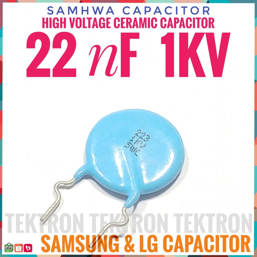 Samhwa 22nF 1KV Ceramic Capacitor 223 1000V Keramik High Voltage