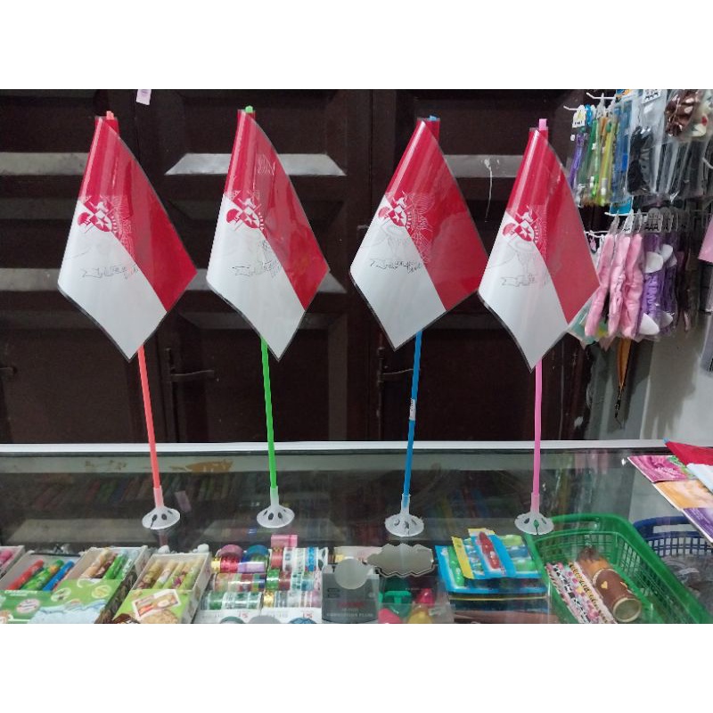 20 PCS Bendera Kecil/ Bendera Mini/ Bendera Stik, Motif Garuda #BenderaPlastik #17Agustus #Bendera